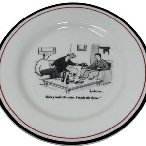 Restoration Hardware The New Yorker Humor “Barry made The Wine…..” 8” Plate